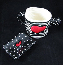 Babroff Studios - Teapot Coil Canister - Black/White