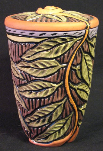 Deb LeAir - Hand Carved Clay - Willow Keepsake Urn