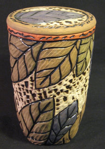 Deb LeAir - Hand Carved Clay - Feather Keepsake Urn