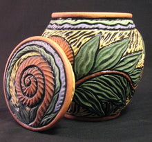 Deb LeAir - Hand Carved Clay - Spiral and Leaf