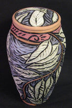 Deb LeAir - Hand Carved Clay - Blue Willow Pet Urn