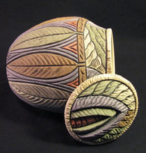 Deb LeAir - Hand Carved Clay - Feather/Leaf