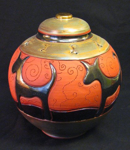 Mosaic Design - Urn with Dogs