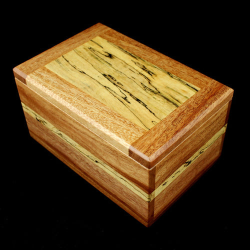 Natural Renaissance - Mahogany & Spalted Maple Box w/ Spalted St