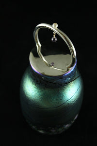 Elaine Hyde Art Glass - Bud vase - blue lustre urn