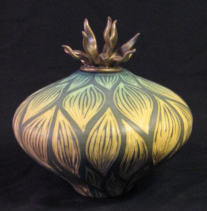 Natalie Blake - Small Yellow Girabaldi Squat Vessel