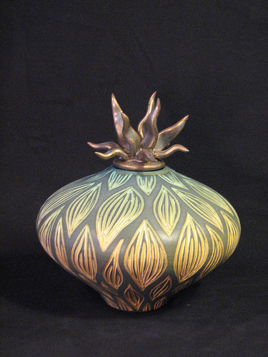 Natalie Blake - Small Yellow Girabaldi Squat Vessel