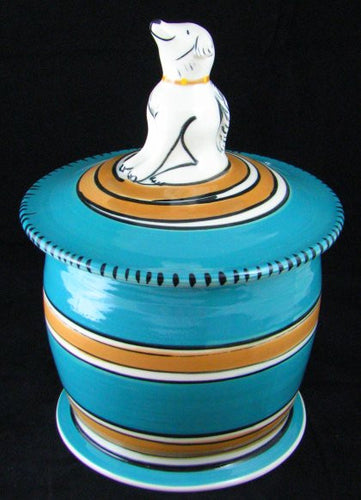 Parker Kuhns - Large Blue Brown Striped Jar