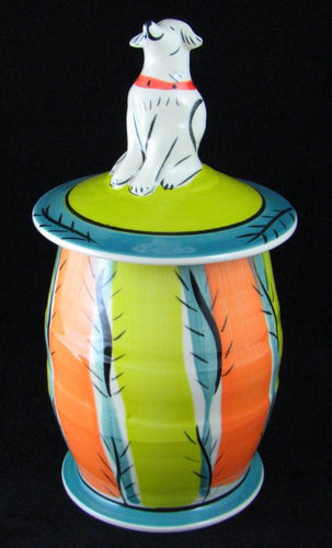 Parker Kuhns - Large Orange/Yellow/Blue Jar