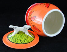 Parker Kuhns - Small Orange Jar - Running Dog