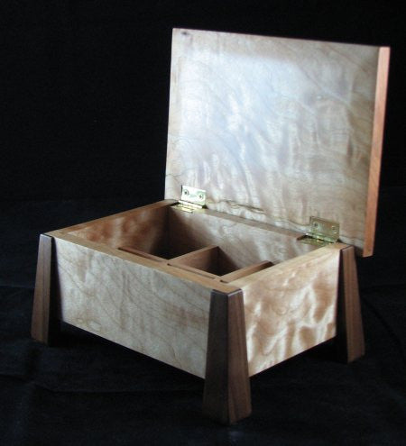 Bolstad Woodworks - Walnut/Maple Box – Eno River Urn Co.