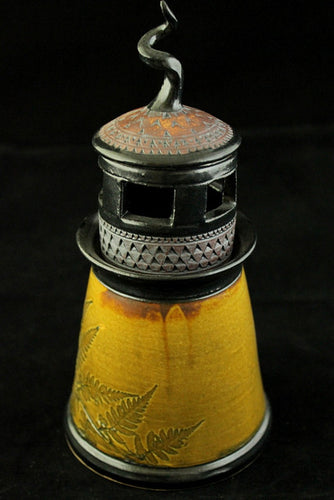 Suzanne Crane Stoneware - Small Amber Lighthouse